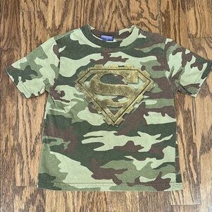 Superman, Boys, Short Sleeve Camouflage T-shirt with Superman S, Size XS (4/5)